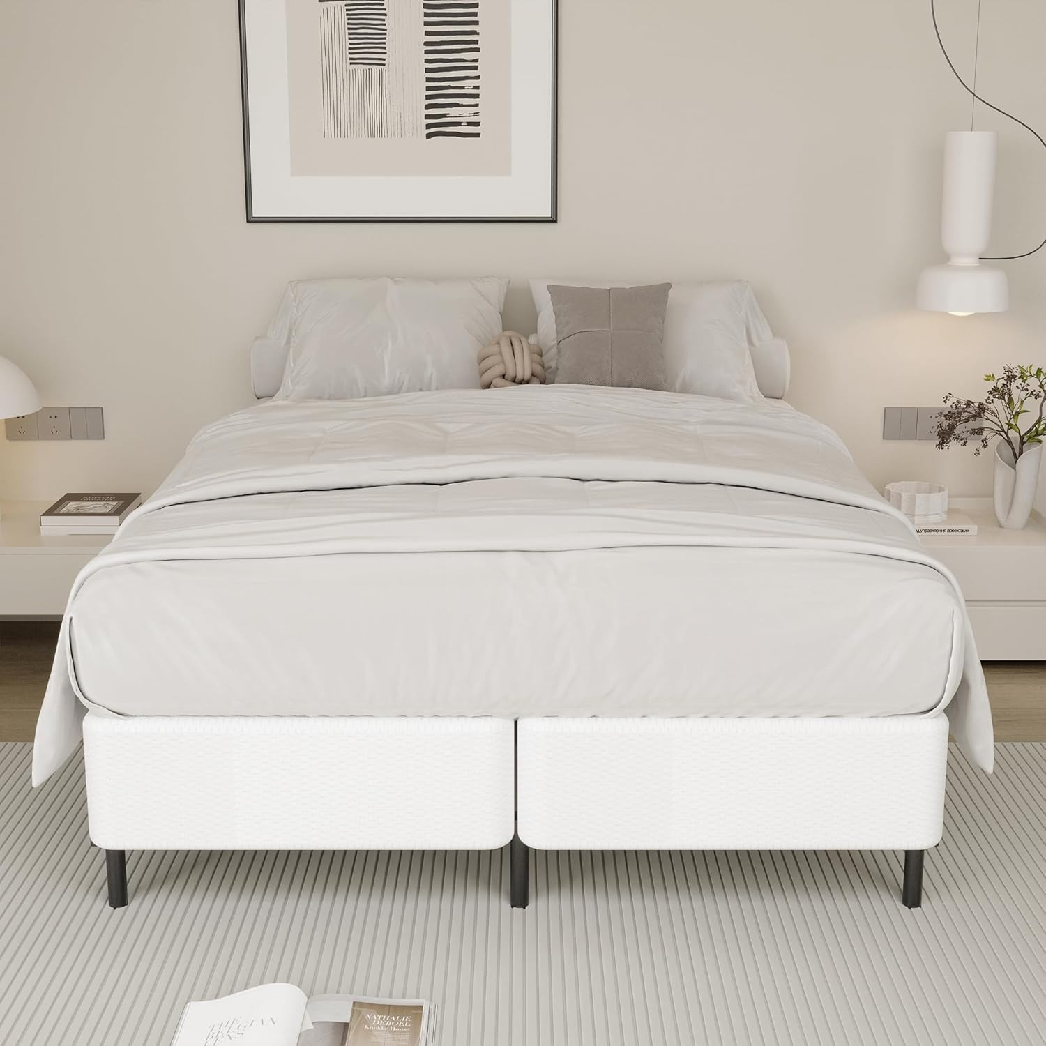 7″ Heavy Duty Split Box Spring with Fabric Cover – Easy Assembly & Noise-Free