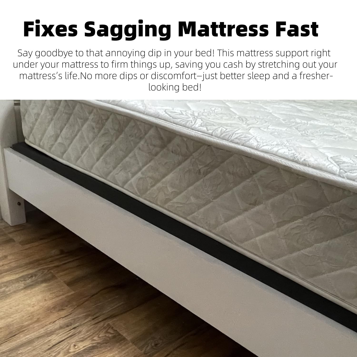 50D HighDensity Sponge Sagging Mattress Support – 2” Thick Black Bed Board fo…