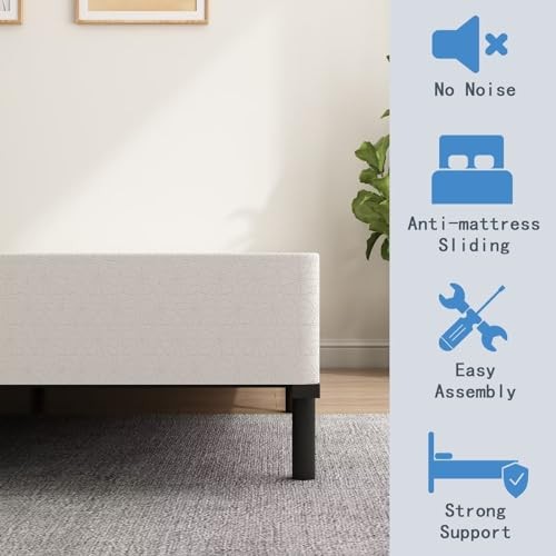 Box Springs 9 Inch Heavy Duty Metal Box Spring Mattress Foundation Queen