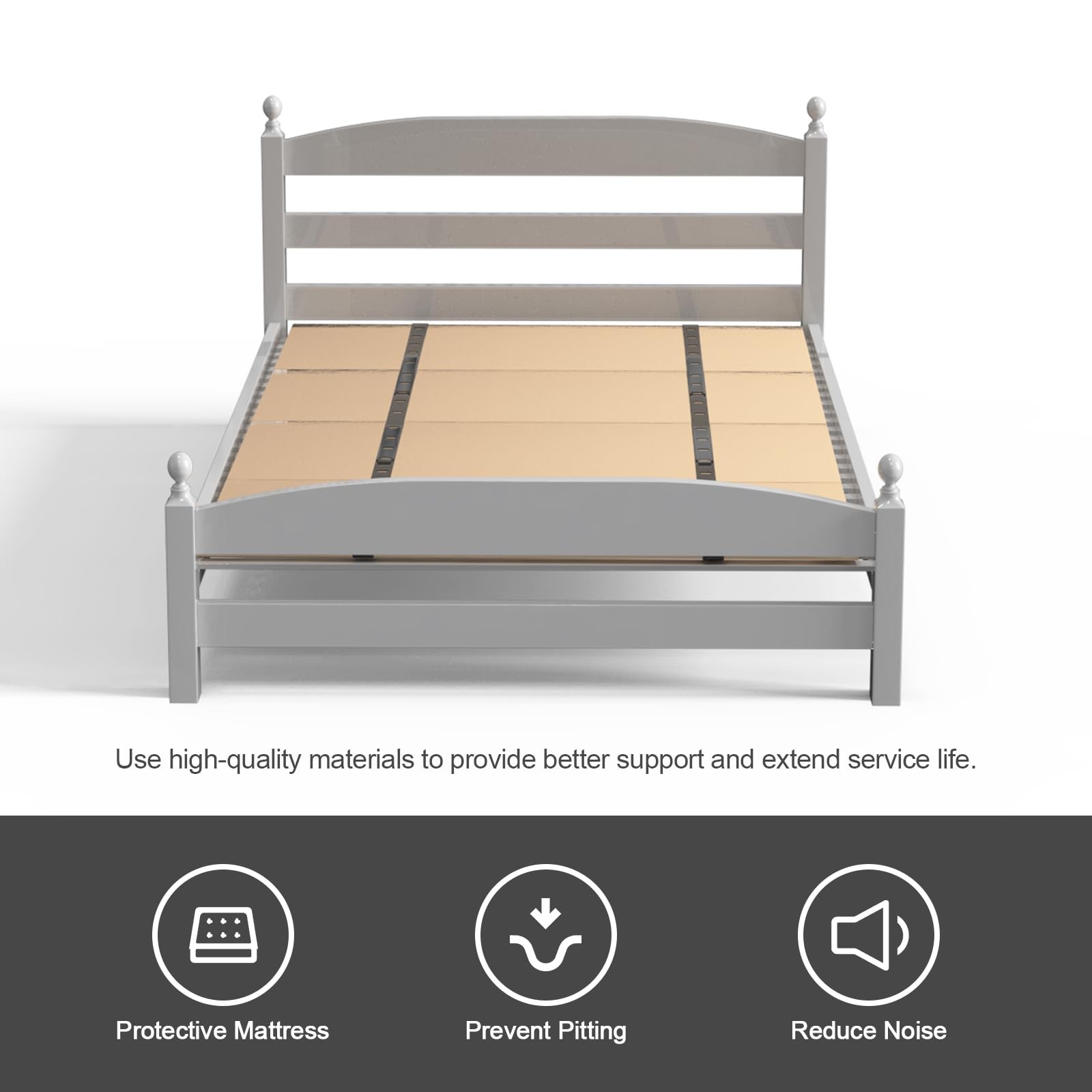 Imperius Mattress Support Wooden Bunkie Board/Bed Slats/Queen Bed Board Under…