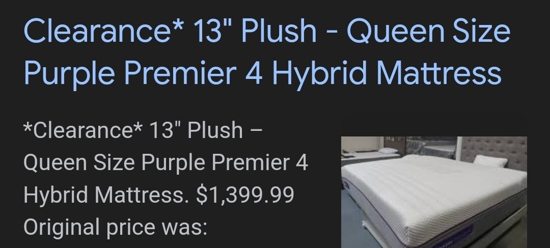 Purple Hybrid Queen Mattress – 2022 Model