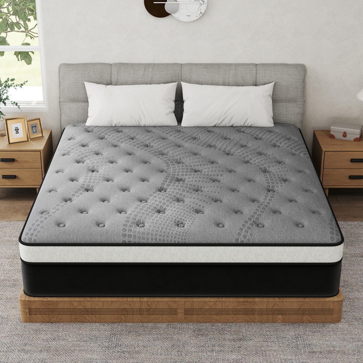 12″ 14″ Twin Full Queen King Mattress in a Box Pocket Coil Gel Memory Foam