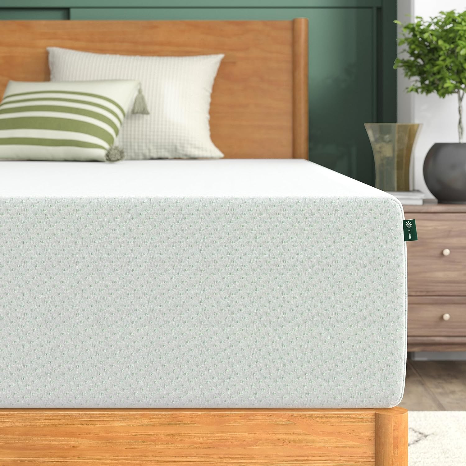 12 Inch Green Tea Memory Foam Mattress, Fiberglass Free, Patented Custom Contour