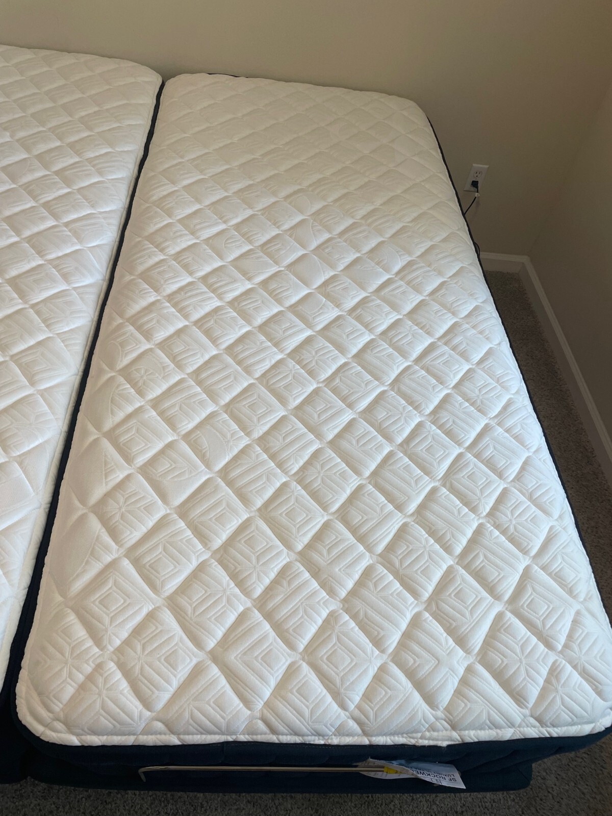 Stearns & Foster Rockwell Ultra Firm Split California King Mattresses.
