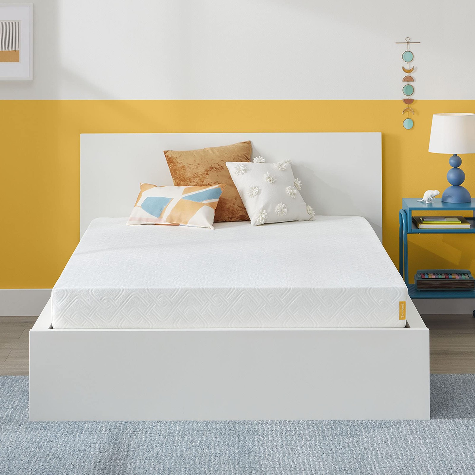SIMMONS – GEL MEMORY FOAM MATTRESS – 7 INCH, FULL SIZE, FIRM FEEL – WHITE