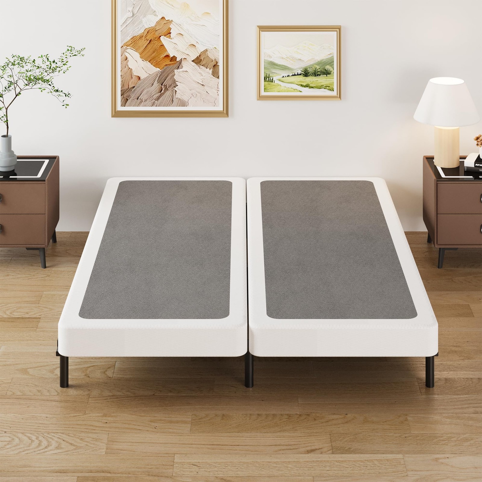 4 Inch Split California King Box Spring, Heavy Duty Metal Cal King Box Spring Ma