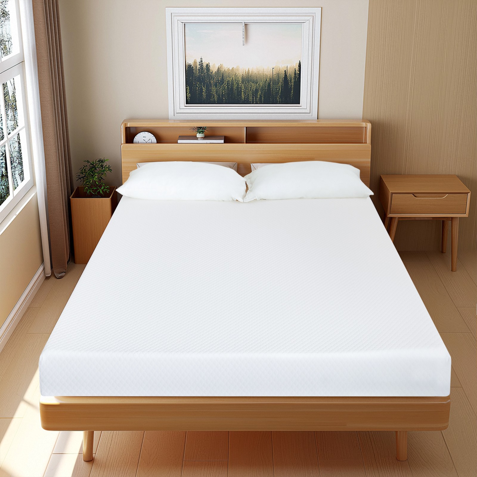 5″ 6″ Memory Foam Mattress with Washable Cover Twin Txl Full Queen Size in a Box