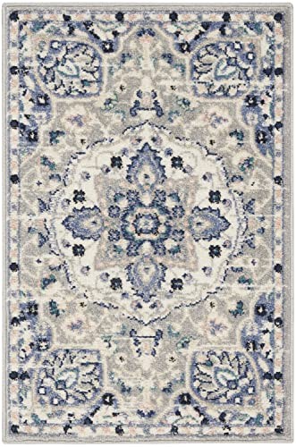 Nourison Alfombra de 1 pies 10 pulgadas x 2 pies 10 pulgadas, color gris