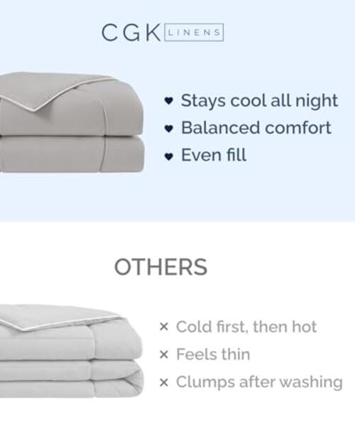 Light Grey Cooling Comforter – Full/Queen Size – 90″x90″ 02 – Full/Queen