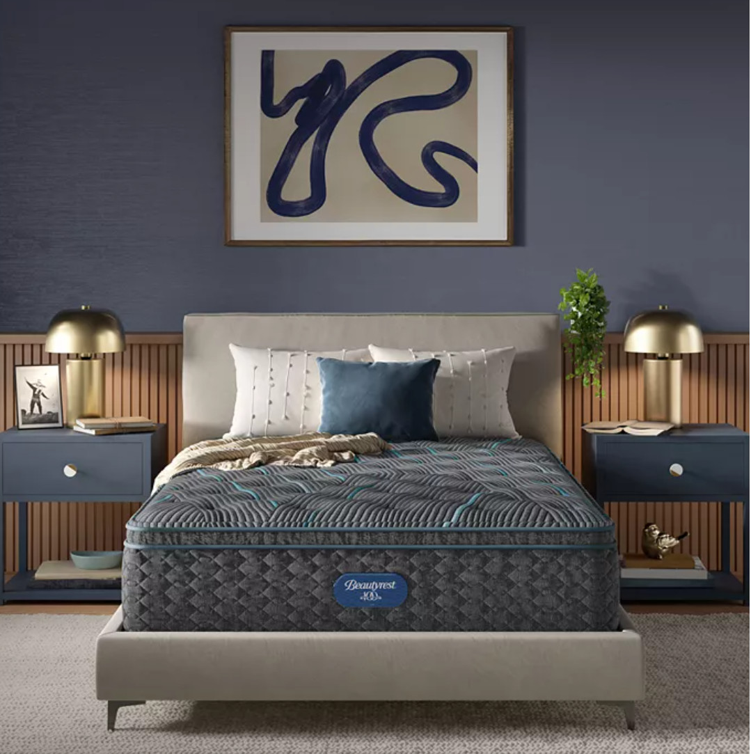 2025 Beautyrest Level Two 14.75″ Plush Pillow Top Mattress Queen