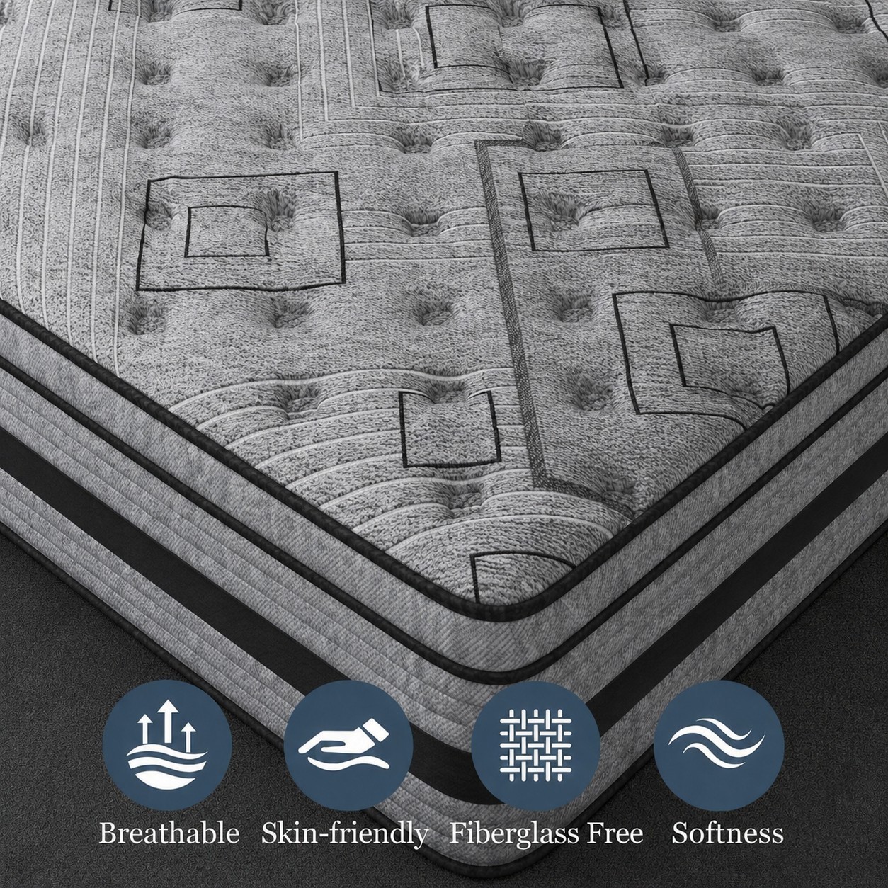 8″10″12″14″ Twin Full Queen King Size Mattress in a Box Hybrid Spring MemoryFoam