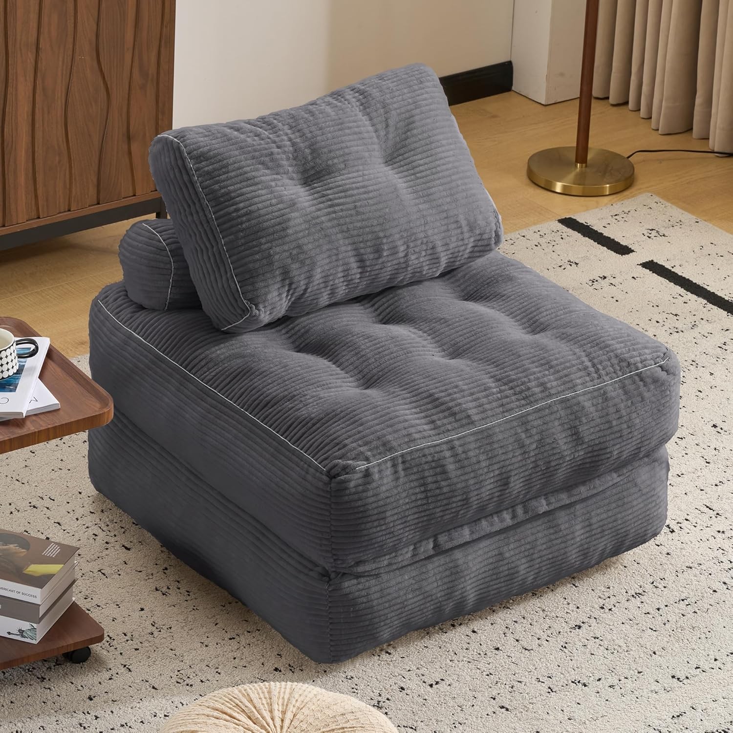 Folding Sofa Bed,Convertible Sleeper Chair for Adults, Bed Grey