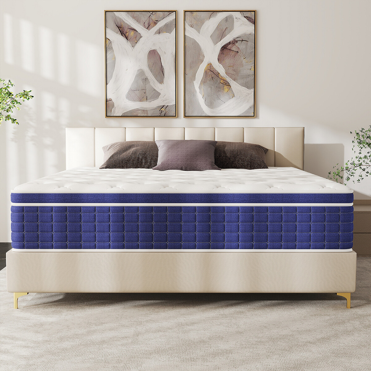10″ 12″ 14″ Mattress in a Box Twin Full Queen King Size Memory Foam Spring Bed