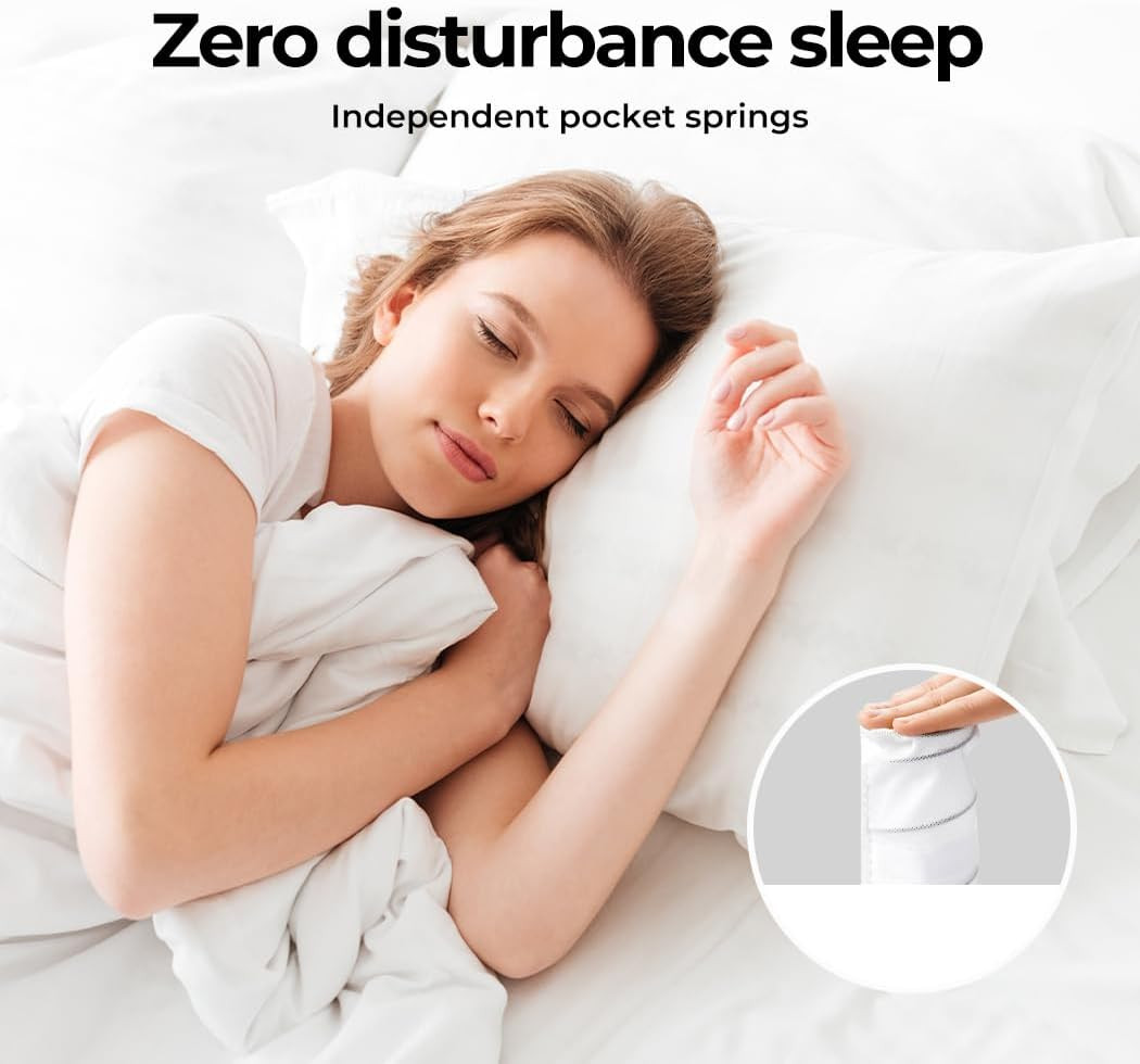 Spring Mattress Knitted Fabric, Hypo-Allergenic Materials, Pocket Spring System,