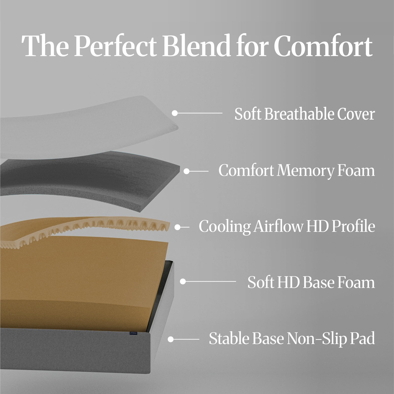 LIFEMENT Basic 6 Inch Twin Memory Foam Mattress in a Box, Medium Firm | Graphite
