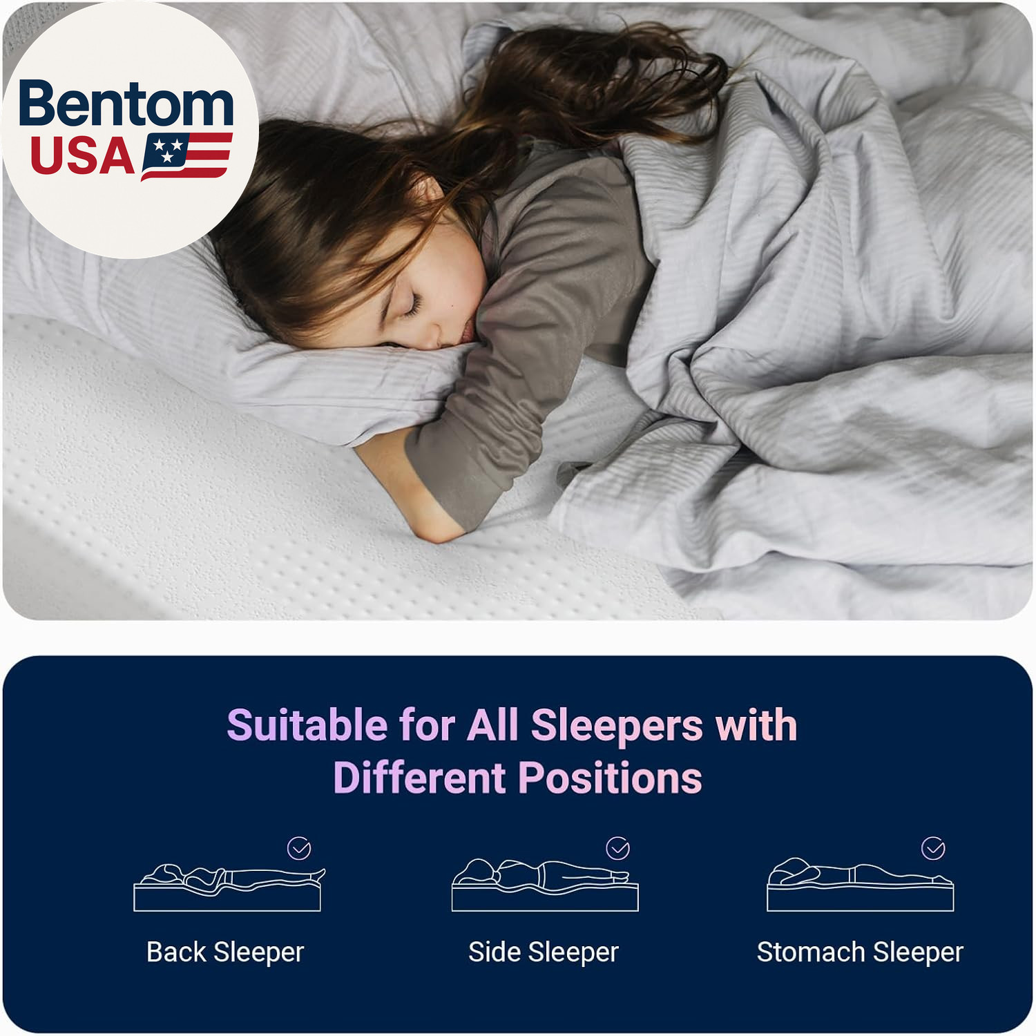Twin Mattress, 5 Inch Twin Size Mattress for Kids, Gel Memory Foam Mattresses fo