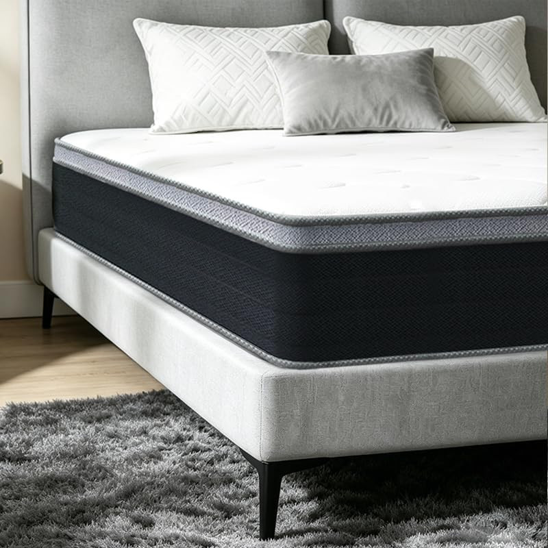 Queen Mattress in a Box 10 Inch Hybrid Pocket Coil Mattress