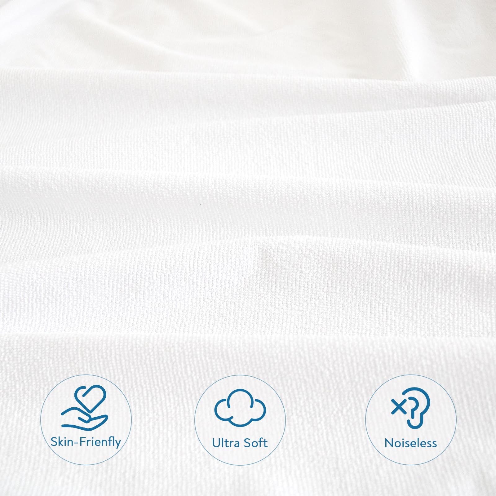 RV Short Queen Terry Mattress Protector Waterproof for Queen, White