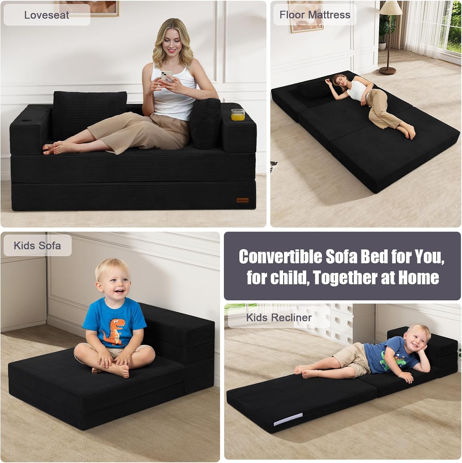Bla Futon Couch Convertible Sofa Bed Queen, Folding Floor