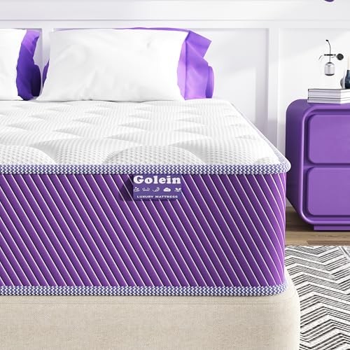 Mattress 12 Inch Size Mattress Memory Foam Hybrid Queen 12inch-Purple
