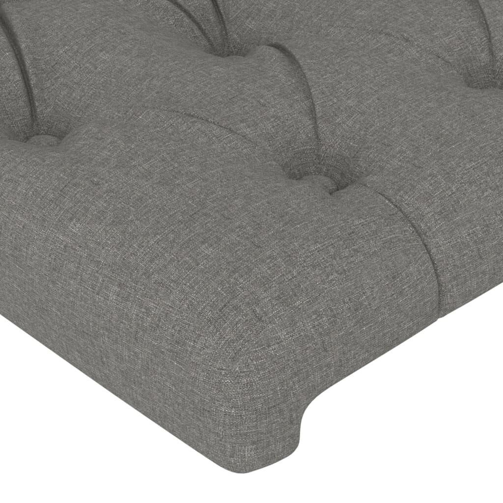 NNEVL Headboards 2 pcs Dark Grey 80x7x78/88 cm Fabric