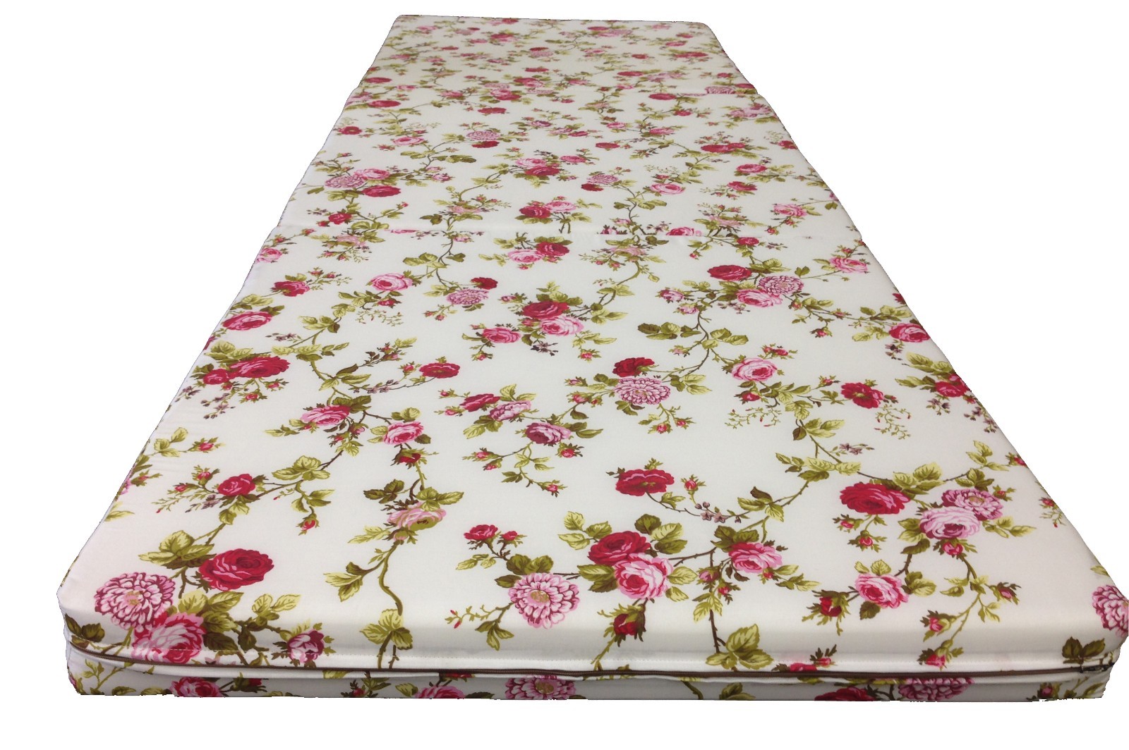 Red Rose White Shikibuton Trifold Foam Bed 3x27x75, Foam Density 1.8 lbs Beds