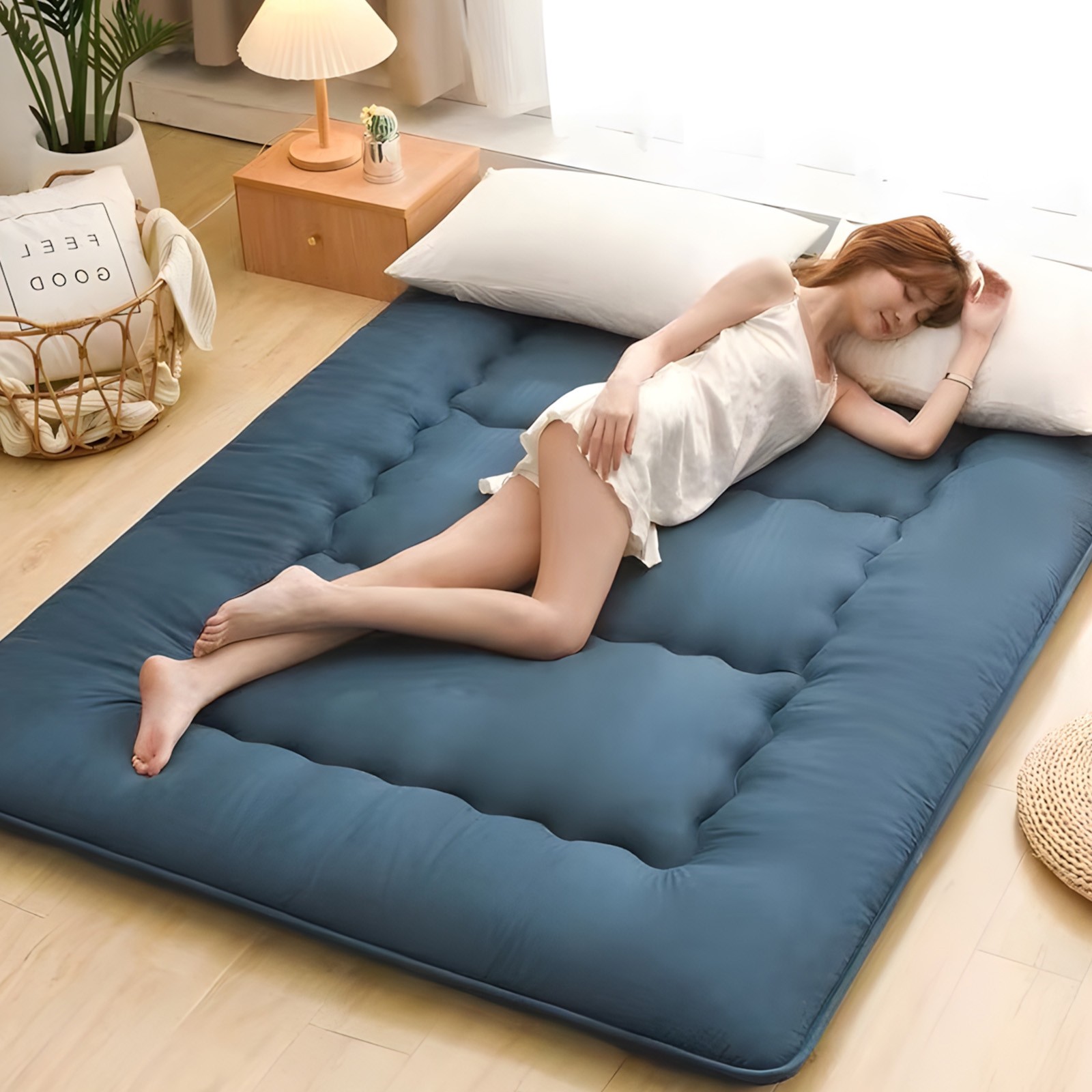 Japanese Sleeping Floor Mattress Foldable Roll Up Futon Tatami Mat for RV Home