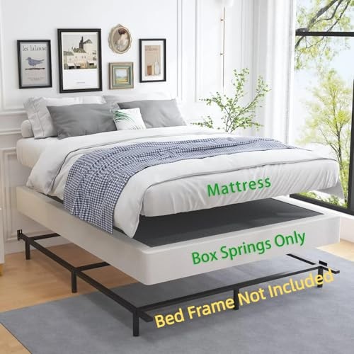 Box Springs 9 Inch Heavy Duty Metal Box Spring Mattress Foundation Queen