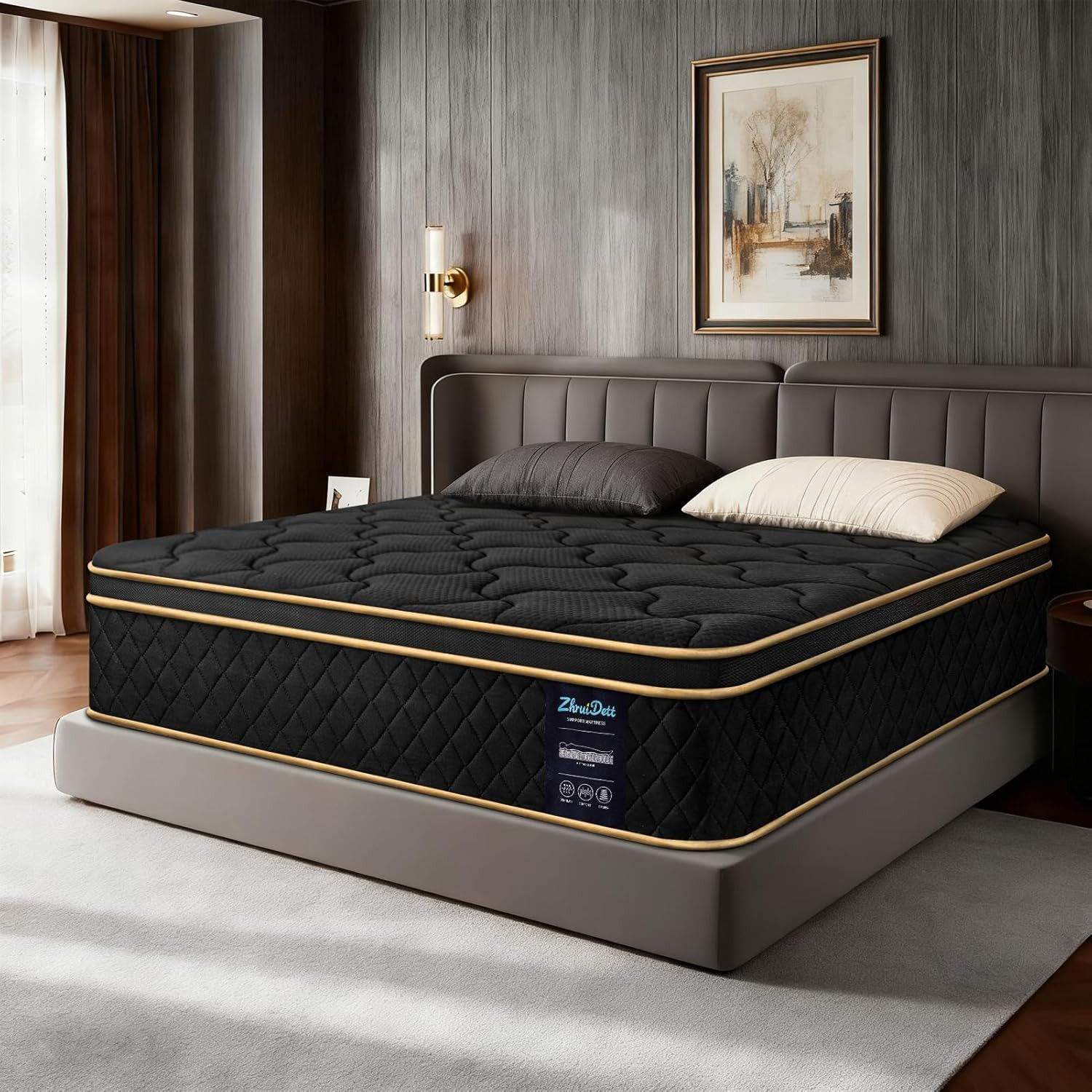 10 Inch Twin Hybrid Mattress Memory Foam Pocket Spring Medium Firm