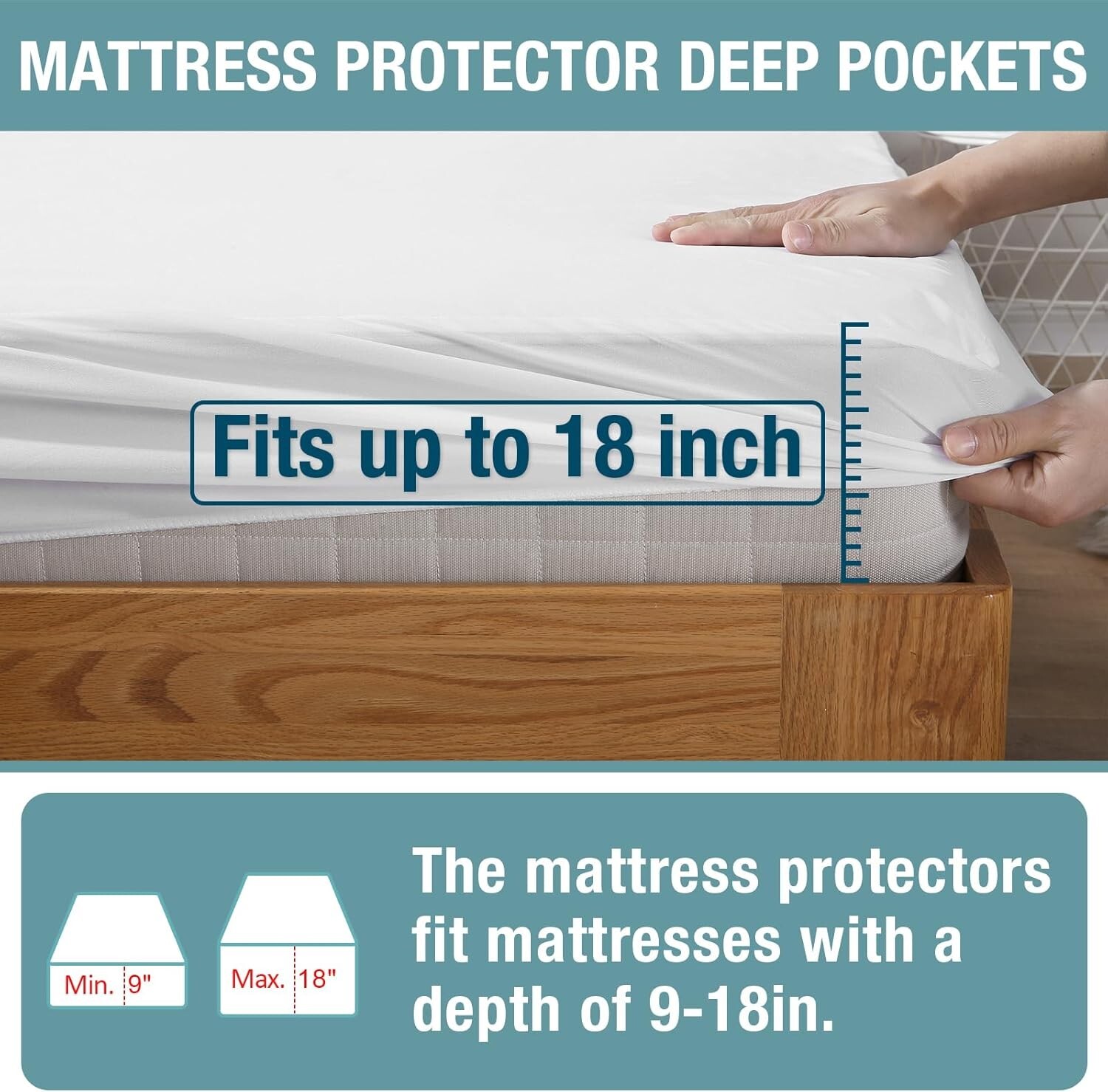 Protector de colchón doble para el entrenamiento para ir al baño y la enuresis