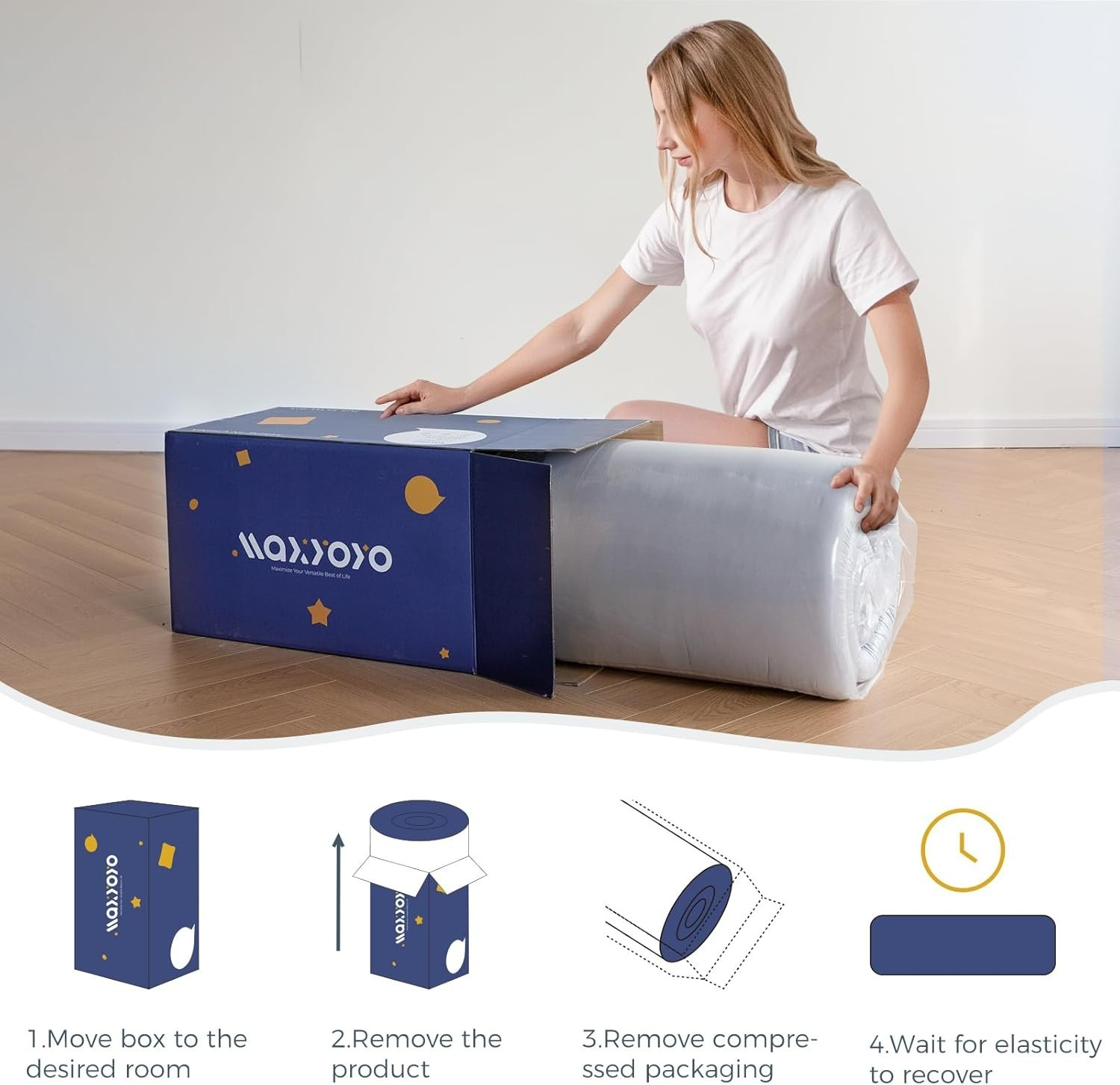 MAXYOYO Japanese Floor Mattress Futon Mattress, Thicken Tatami Mat #1129UUP1