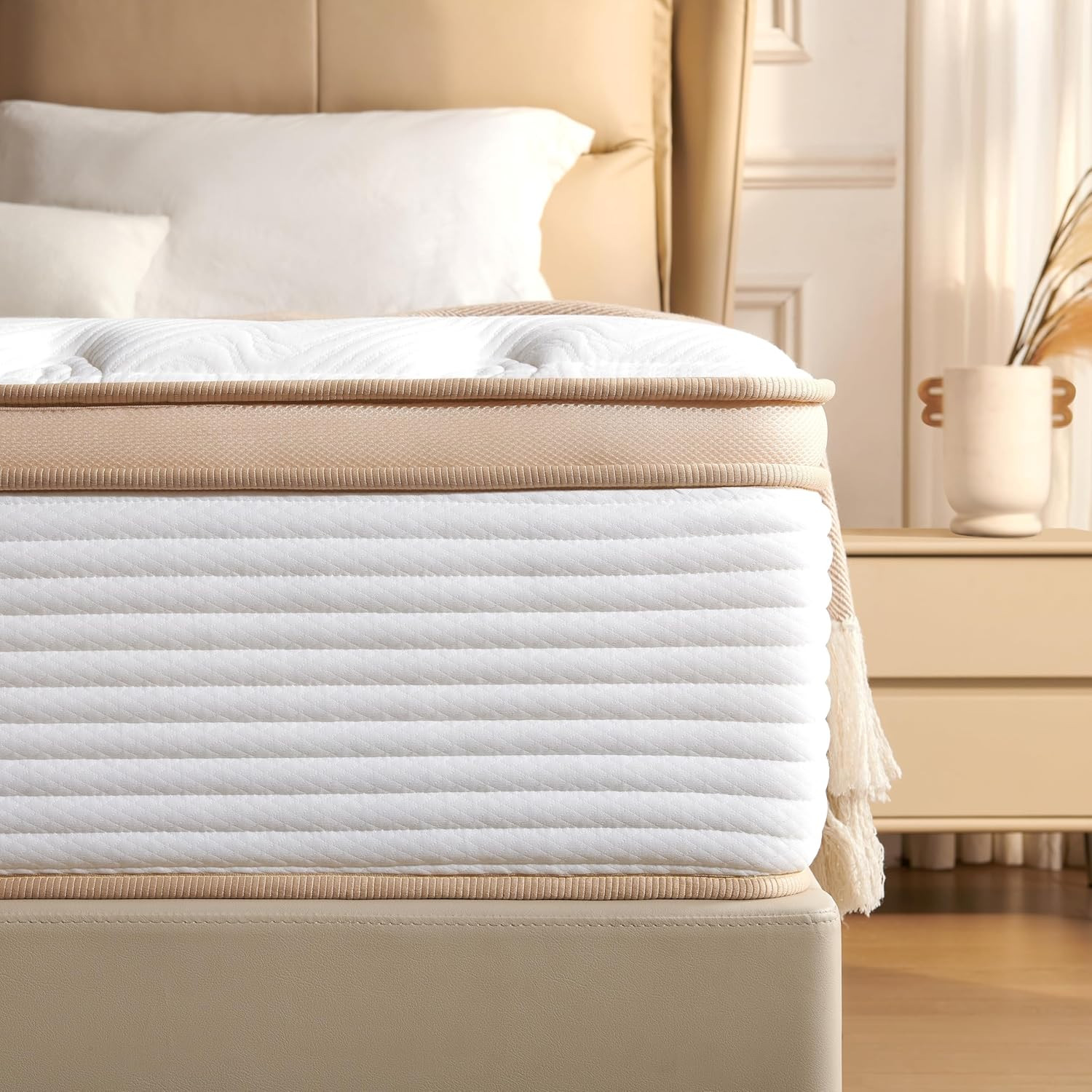 Queen Mattress,12 Inch Hybrid Mattress in a Box: Memory Foam & Pocket Springs fo