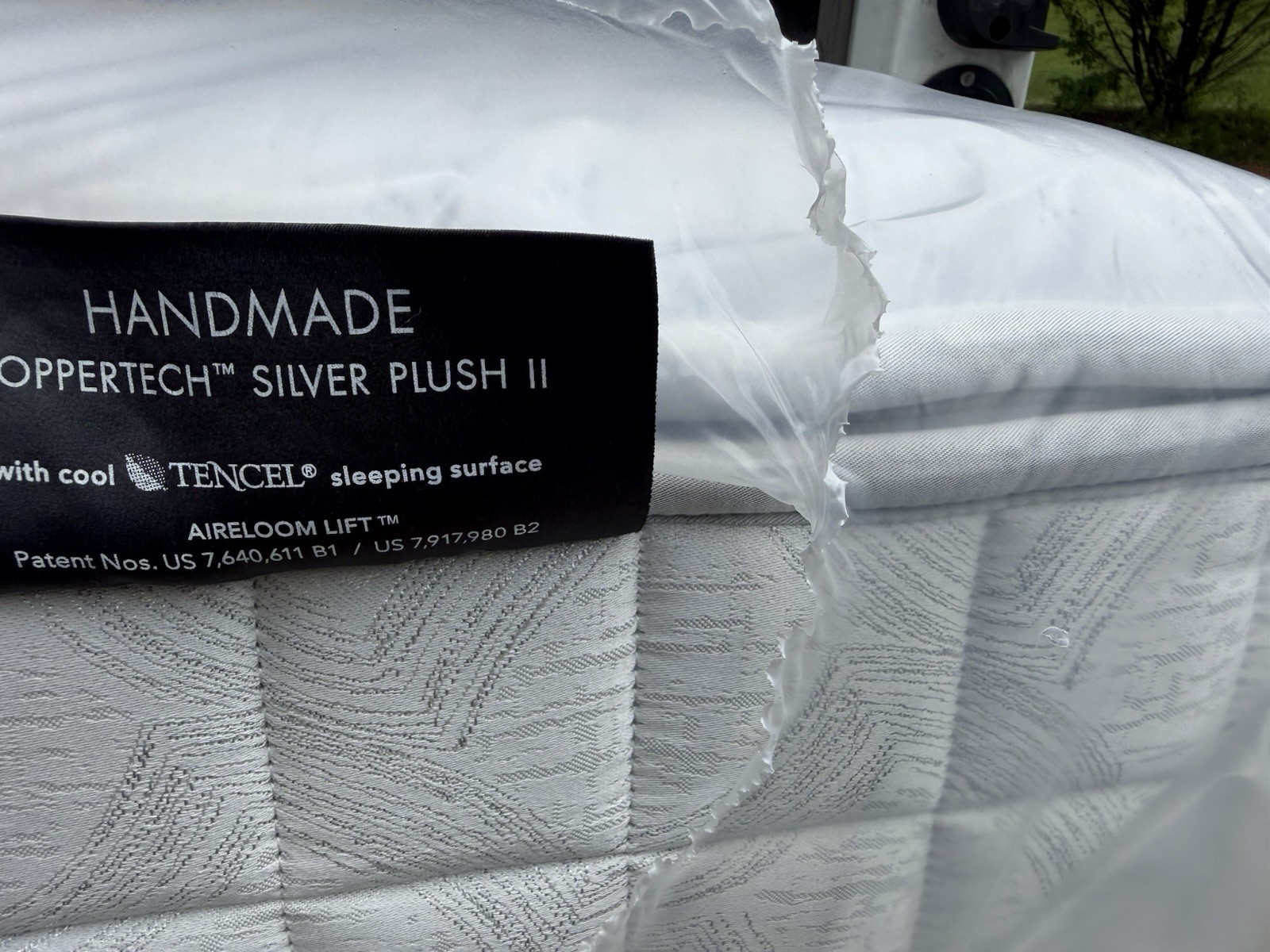 AIRELOOM KING HOTEL HANDMADE COPPERTECH II SILVER PTOP PLUSH MATTRESS NEW SHIP