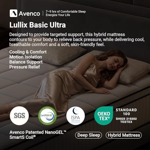 Hybrid Mattress 10 inch Mattress with Individual Pocket Spring Full 10 Inches