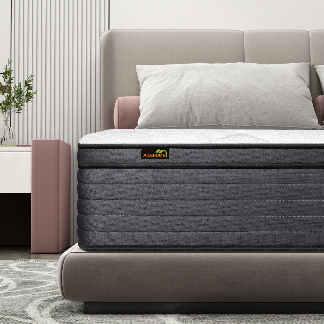 12″ 14″ Gel Memory Foam Mattress Twin Full Queen King Bed Hybrid Spring In A Box