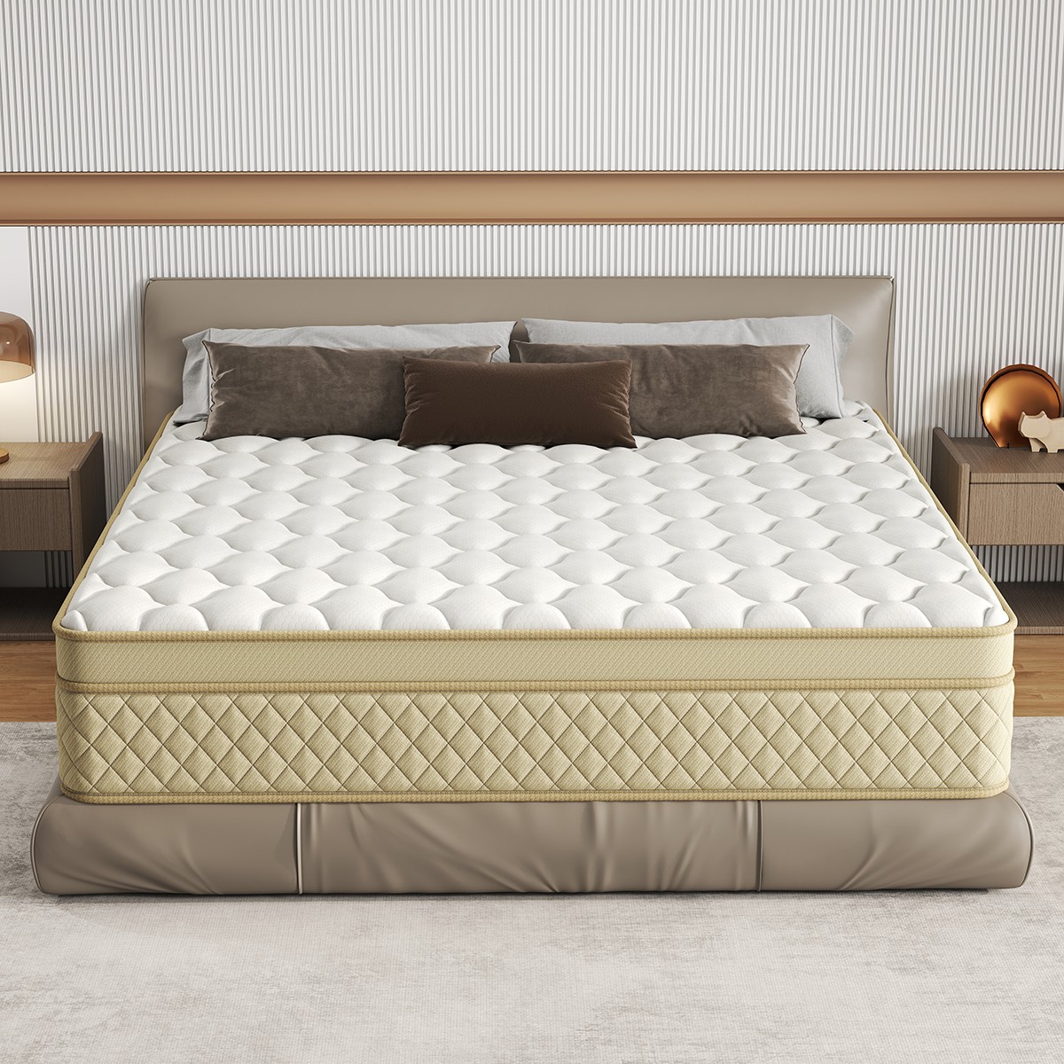 12″ 14″ Hybrid Mattress Gel Memory Foam Springs Twin Full Queen King In A Box