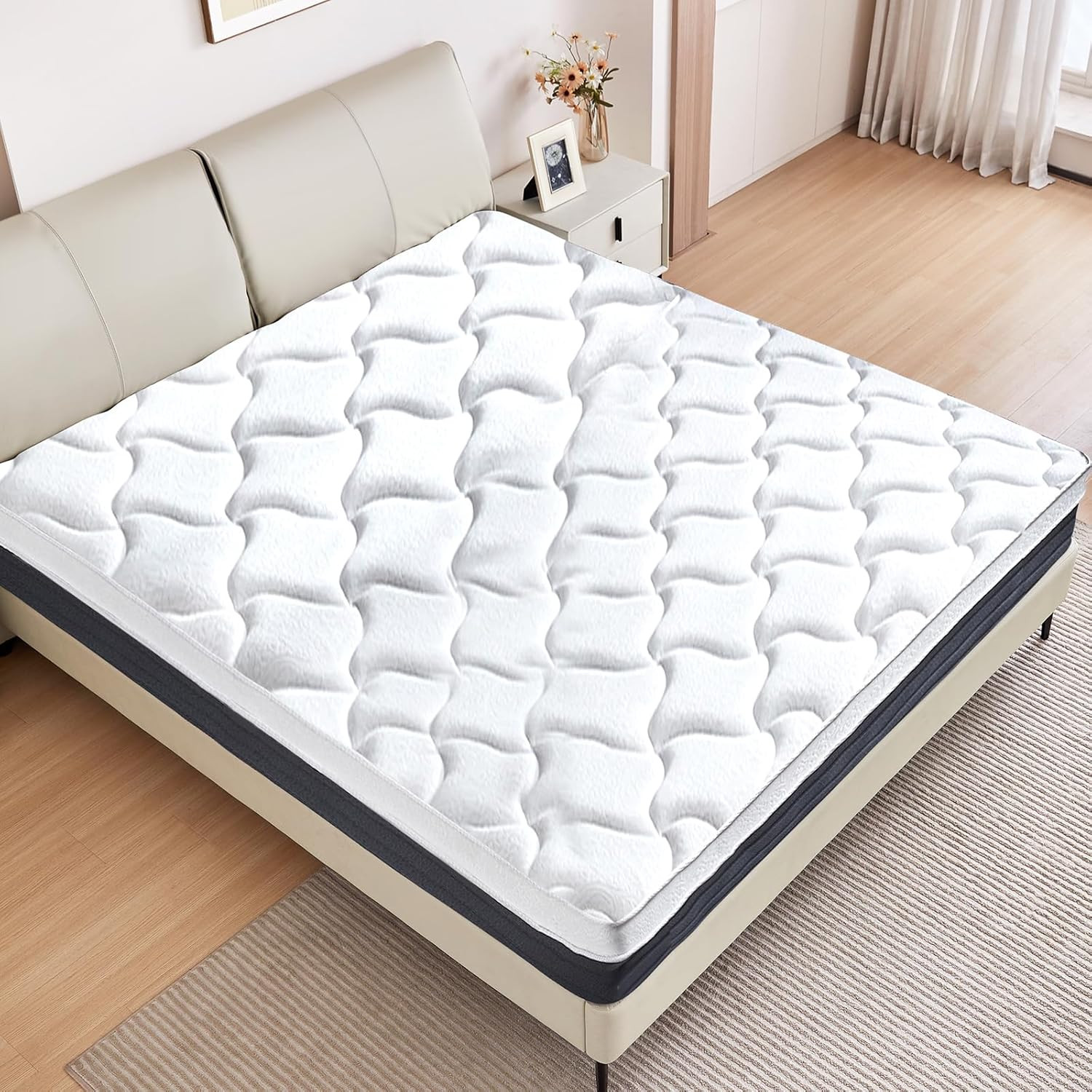 King Size Mattress 12 Inch Mixed Mattress 80″*76″*12″ Boxed Gel Memory Foam Matt
