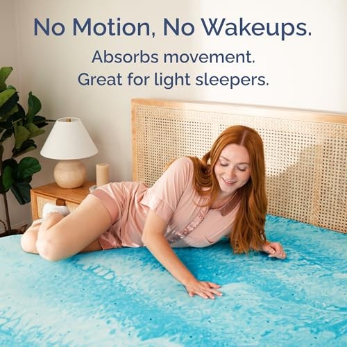 Super Soft Memory Foam Mattress Topper Size – Breathable Gel King 3 Inch