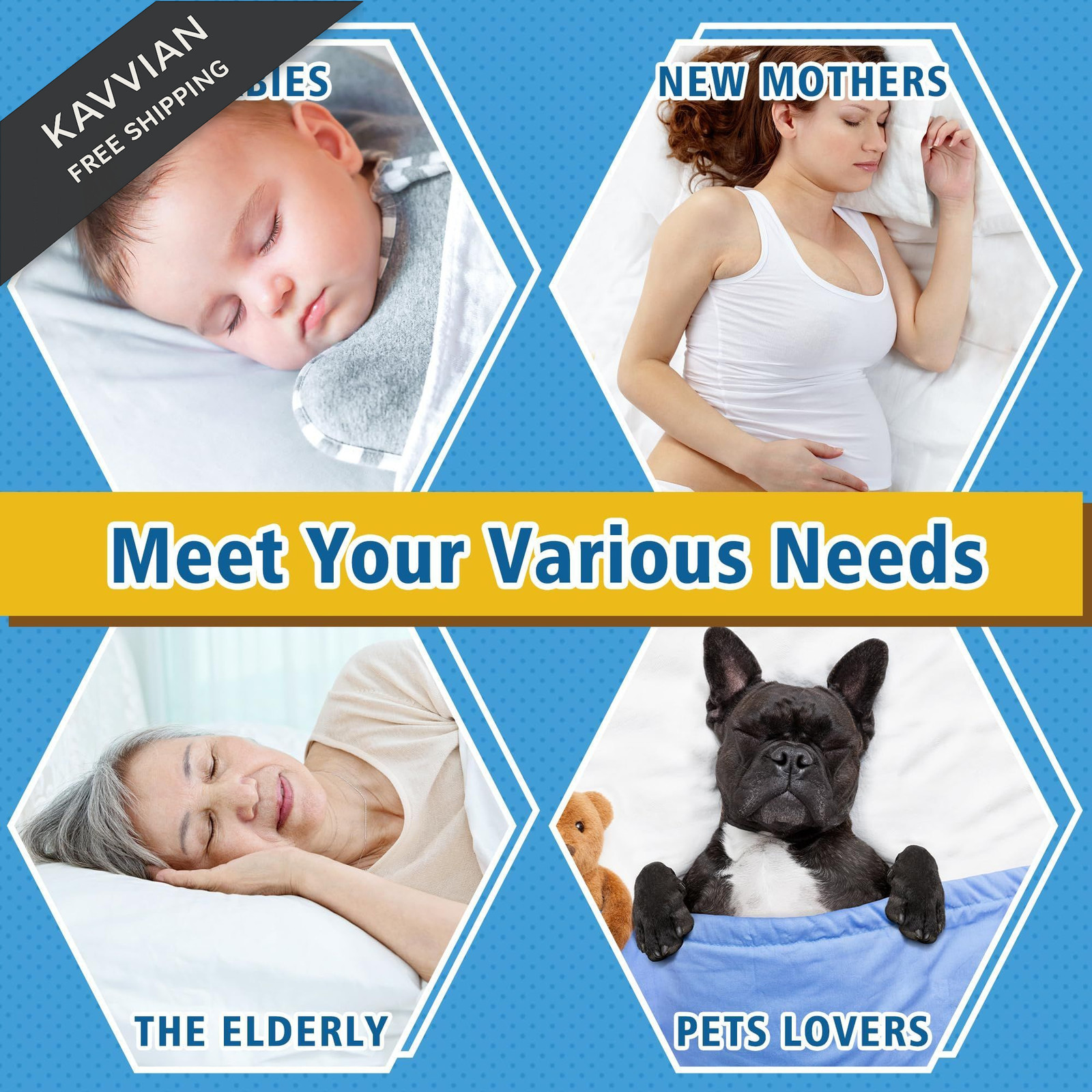KUTUU Waterproof Mattress Pad Queen Size, Breathable Queen, Gray