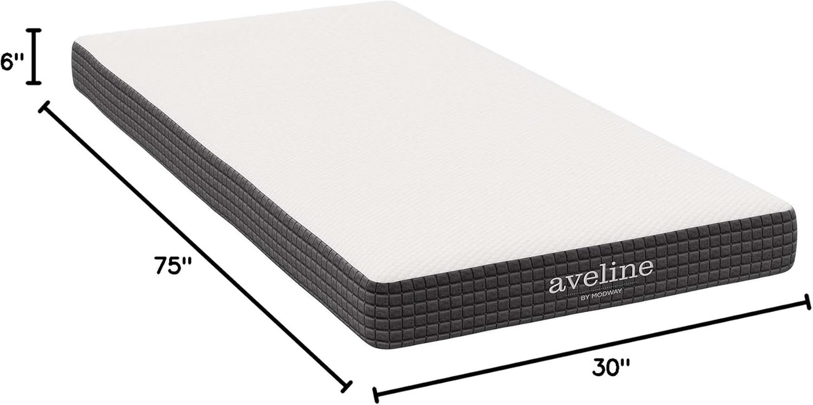 Aveline 6” Gel Memory Foam Mattress – Certipur-US Certified Narrow Twin