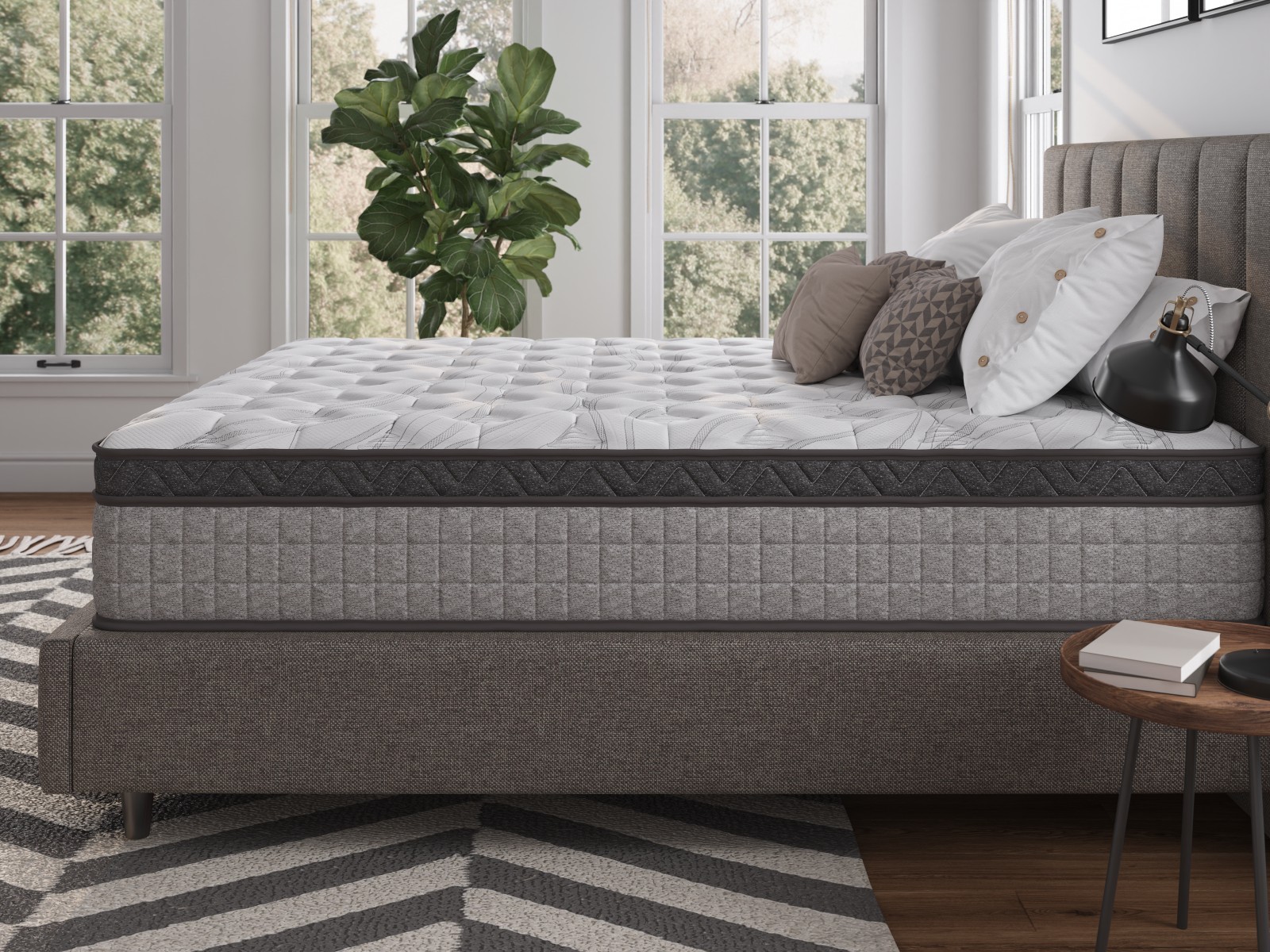 12″ Queen Diamond Innerspring Hybrid and Cooling Gel Memory Foam Mattress