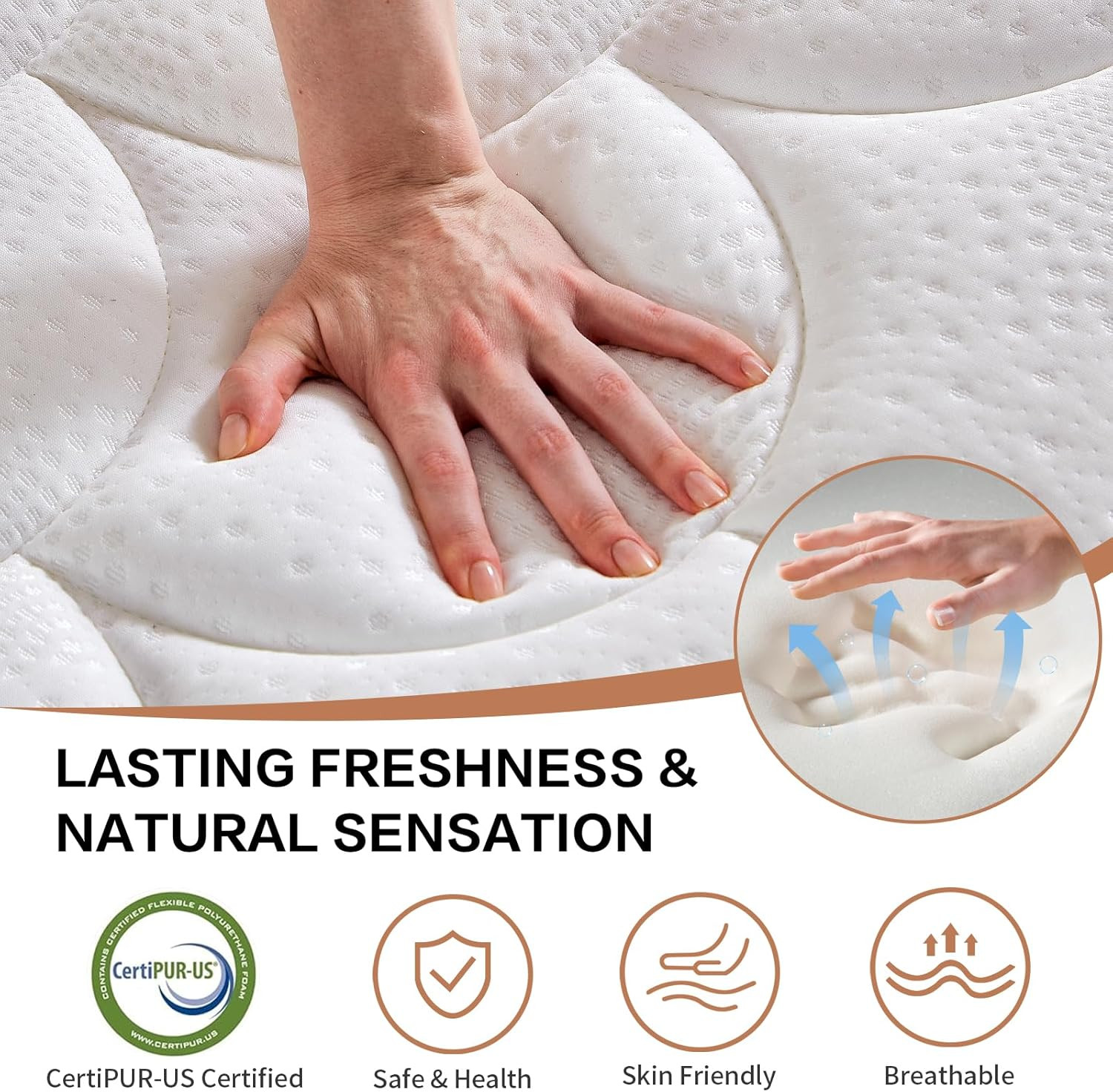 12″ Medium Firm Memory Foam Full Mattress with Pocket Springs & Edge Support