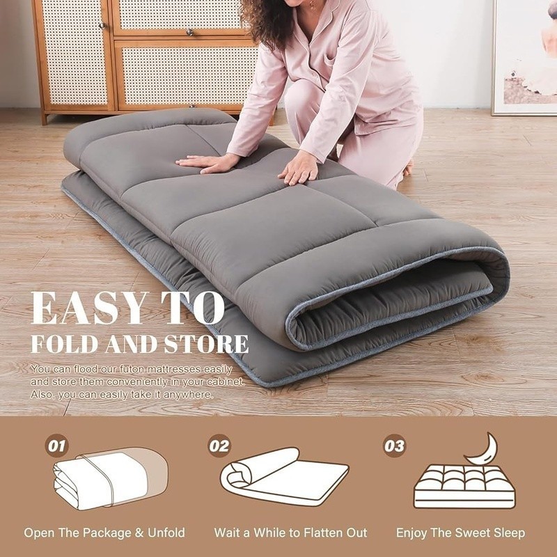 Memory Foam Futon Mattress Twin Size Soft Durable Sleeping Mat Bedroom Camping