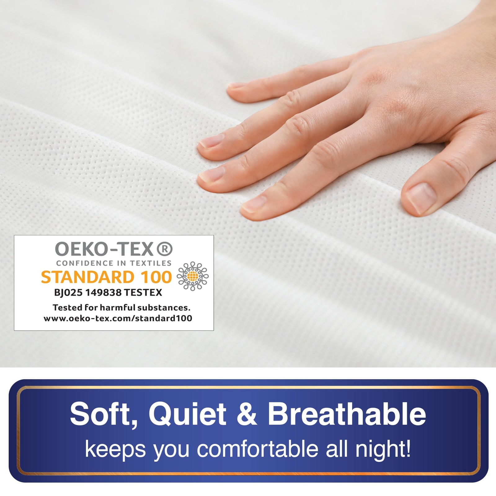 All-in-One Mattress Protector, Zippered Encasement, Water & Queen, White