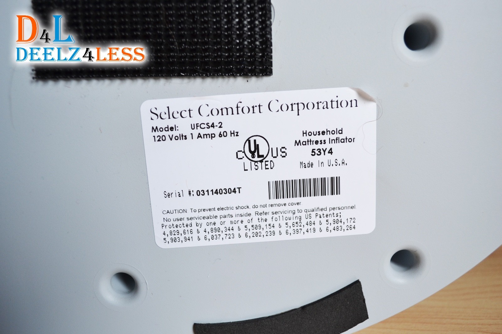 Select Comfort Sleep Number Air Bed Pump – Model UFCS4-2 – With 5 YEARS WARRANTY