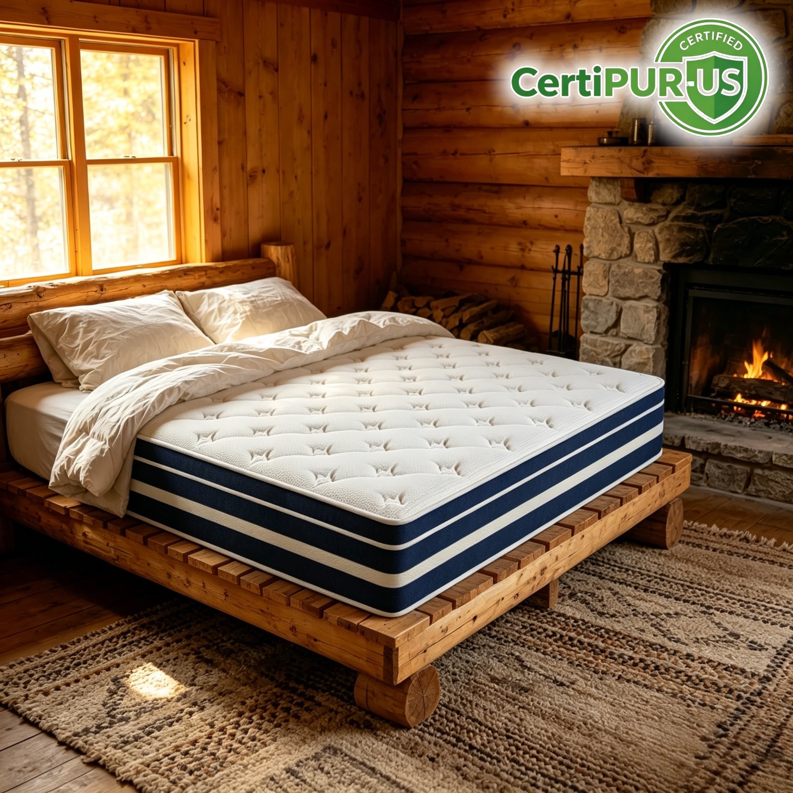 10″ Hybrid Mattress in a Box King Size Gel Memory Foam Pocket Spring 80×76×10”