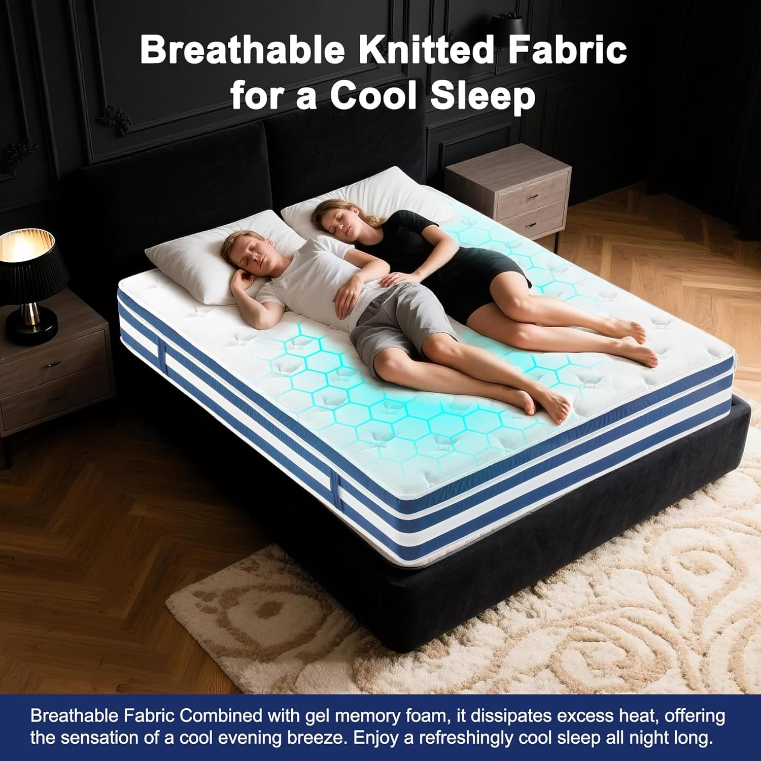 12″ Hybrid Full Mattress with Gel Foam & Pocket Springs for Comfort & Support