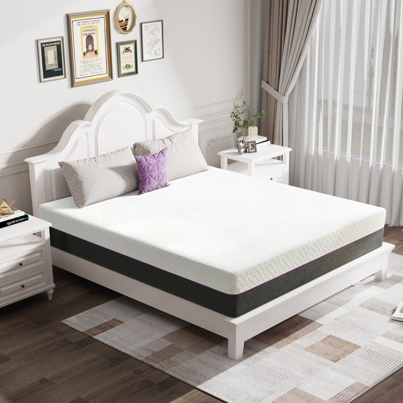 Gel-Infused Memory Foam Mattress in a Box – 4″, 8″, 10″, 12″ ,14″ Sizes Mattress