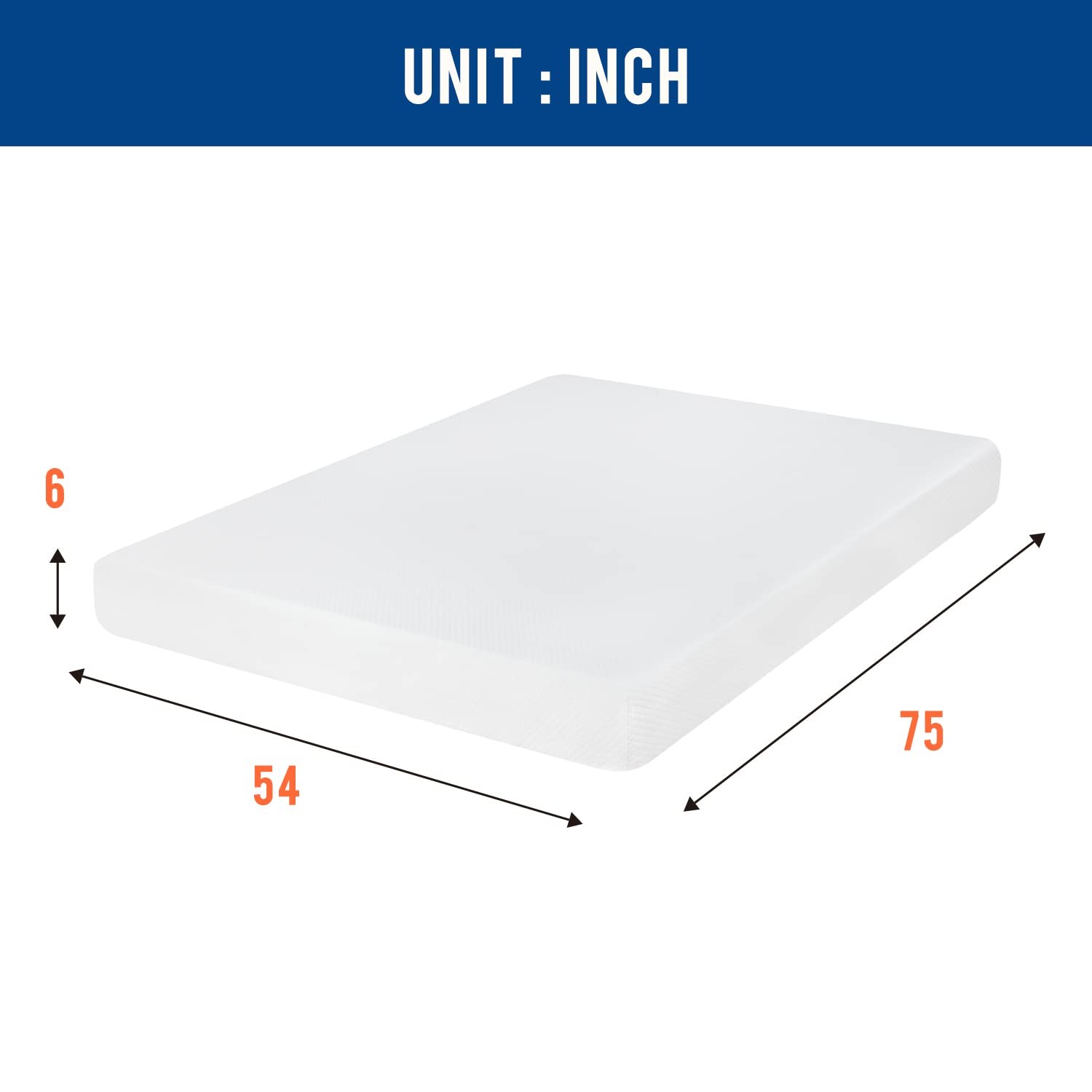 FDW | 6 Inch Full Mattress | Medium Firm | Gel Memory Foam Mattress | White |…