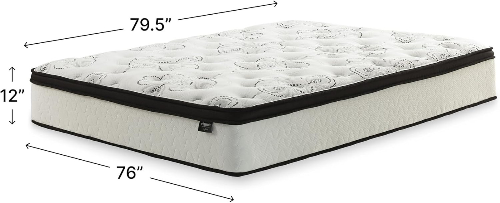 Signature Design by Ashley Chime Hybrid King 12″ Mattress with Gel Memory Foam,